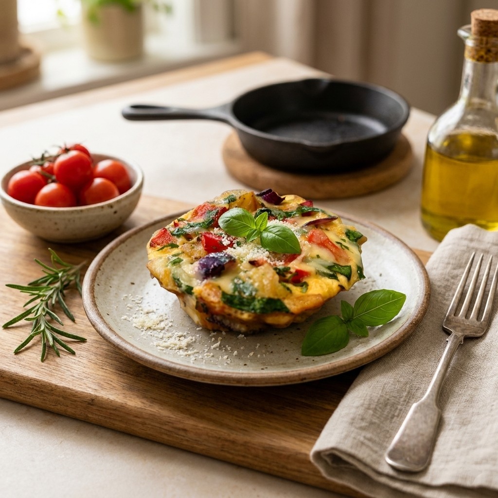 Roasted Vegetable & Smoked Gouda Frittata